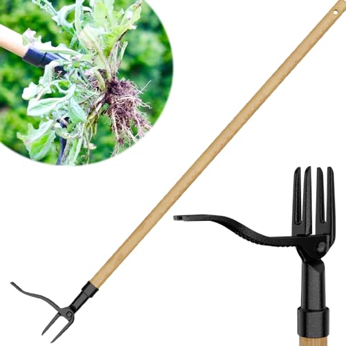 Mineup Standing Weed Puller, Weed Puller Tool with 4 Claws, 3-part Detachable Handle Weed Remover...