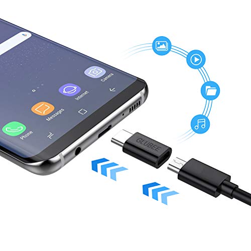 Glubee Usb-C Adapter To Micro Usb And Micro Usb To Type C Adapter On Data Transfer Charging Cable Adapter Compatible With Smartphones S20 Note 10 Pixel 4 U12+, S7 (Edge) And More (2 Pack) #TOP4