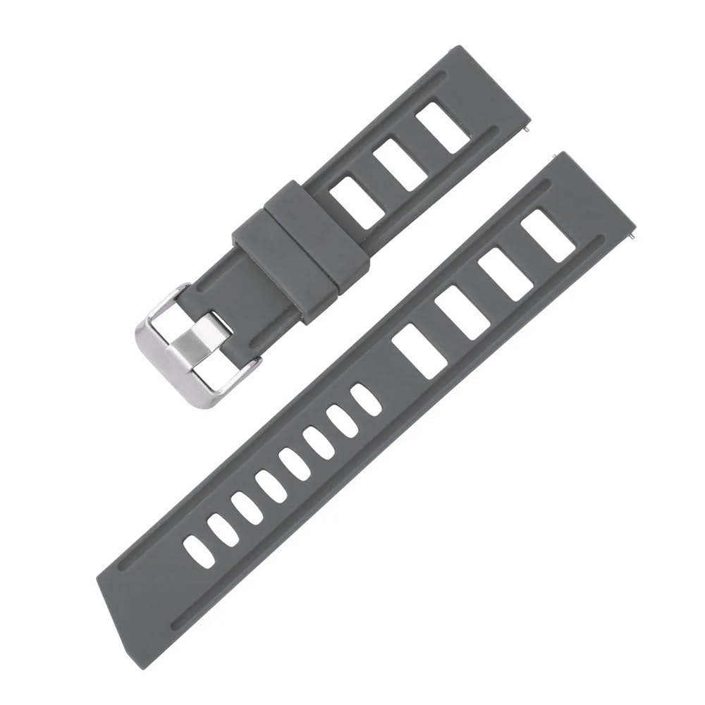 22 Banda de Reloj Inteligente de Silicona de 20 mm para 6 6s 6X 7X 7 Pro 5 5X 5s 3hr 955 Strapasa de Correa de liberación rápida (Naranja, 20 mm_Sliver)