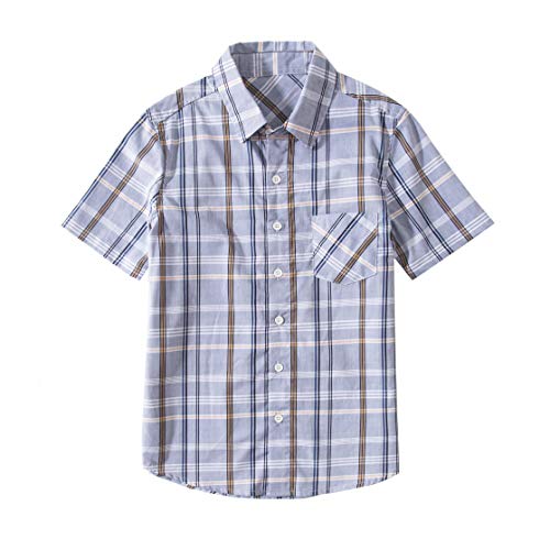 Image of Tronjori Boys' Short Sleeve Button Down Woven Shirt