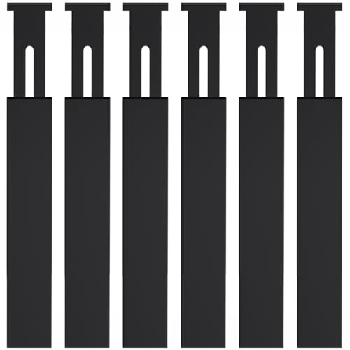 Ryqtop Bamboo Drawer Dividers,17-22" Adjustable Kitchen Drawer Organizer for Clothes,6 Pack Expandable Drawer Organization Separators for Bedroom,Bathroom,Dresser and Office,Black by Ryqtop - Used condition - US$17.66