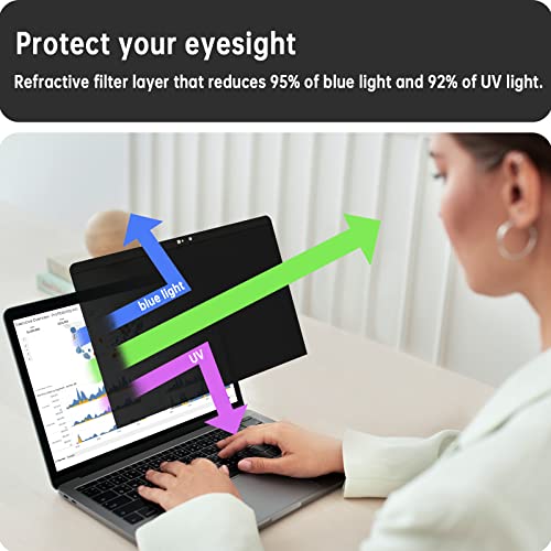 Peslv Magnetic Privacy Screen for Macbook Air 13 Inch (2018-2021, M1) / Macbook Pro 13 in (2016-2022, M1, M2), Removable Anti Blue Light Glare Filter for Mac 13In Laptop by Peslv - Image 6