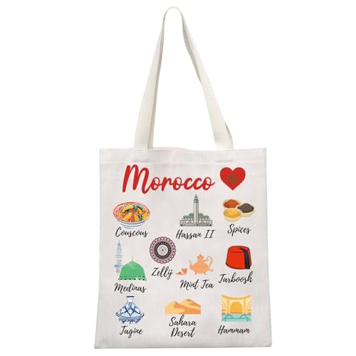 MEIKIUP Morocco Culture Travel Tote Bag Souvenir