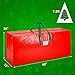 KRYSTY Christmas Tree Storage Bag - Fits Up to 7.5 Foot Xmas Holiday Tree, Zippered Bag, Carry Handles, Durable Waterproof Material, Protects Against Dust and Moisture, Red