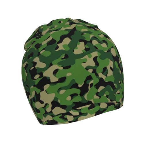Rqzwdq Fashion Camo Pattern Kids Beanie Hats Warm Knit Beanie Cap Skull Caps Gifts Decor for Boys Girls
