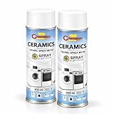 SolaDirect Ceramics White Enamel Spray Paint 2 x 400ml – Bath & Appliance Repair Paint for Bathtubs, Sinks, Tiles & Fridges – High Gloss, Scratch Resistant