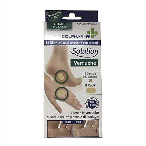 Colpharma Dischetto Antiverruca Con Cerotti Misure 3,3 x 2 cm 16 Pezzi