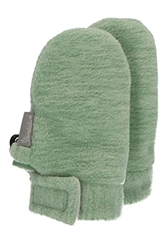 Sterntaler Unisex Kinder Fäustlinge Ohne Daumen Microfleece Melange (Recycelt) Handschuh, Grün, 1 EU