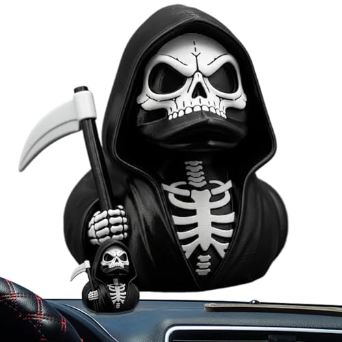 Oldmoom Goth Enten,Horror Figur Mit Sense - Skelett Enten Sammler...
