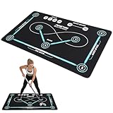 Hockey Training Mat, 150x90cm Thickened Field Hockey Training Equipment, Non-Slip Quiet Hockey Skills Mat Mastery for Indoor/Outdoor, Portable Ball Control Pad for All Ages Hockey Training Enthusiasts