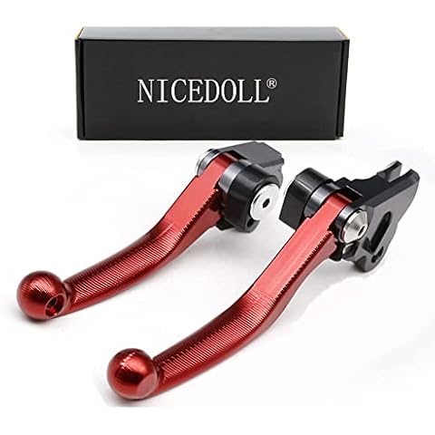 NICEDOLL for CRF150F CRF230F CRF 150F 230F CRF 150 230 F 2003-2020, CRF250F CRF 250F 2019-2022 CNC Dirt Bike Clutch Brake Pivot Levers 3D Red Cover