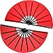 2 Pieces Large Folding Fan Nylon Cloth Handheld Folding Fan Chinese Kung Fu Tai Chi Fan Black Decoration Fold Hand Fan for Party Favors (Red)