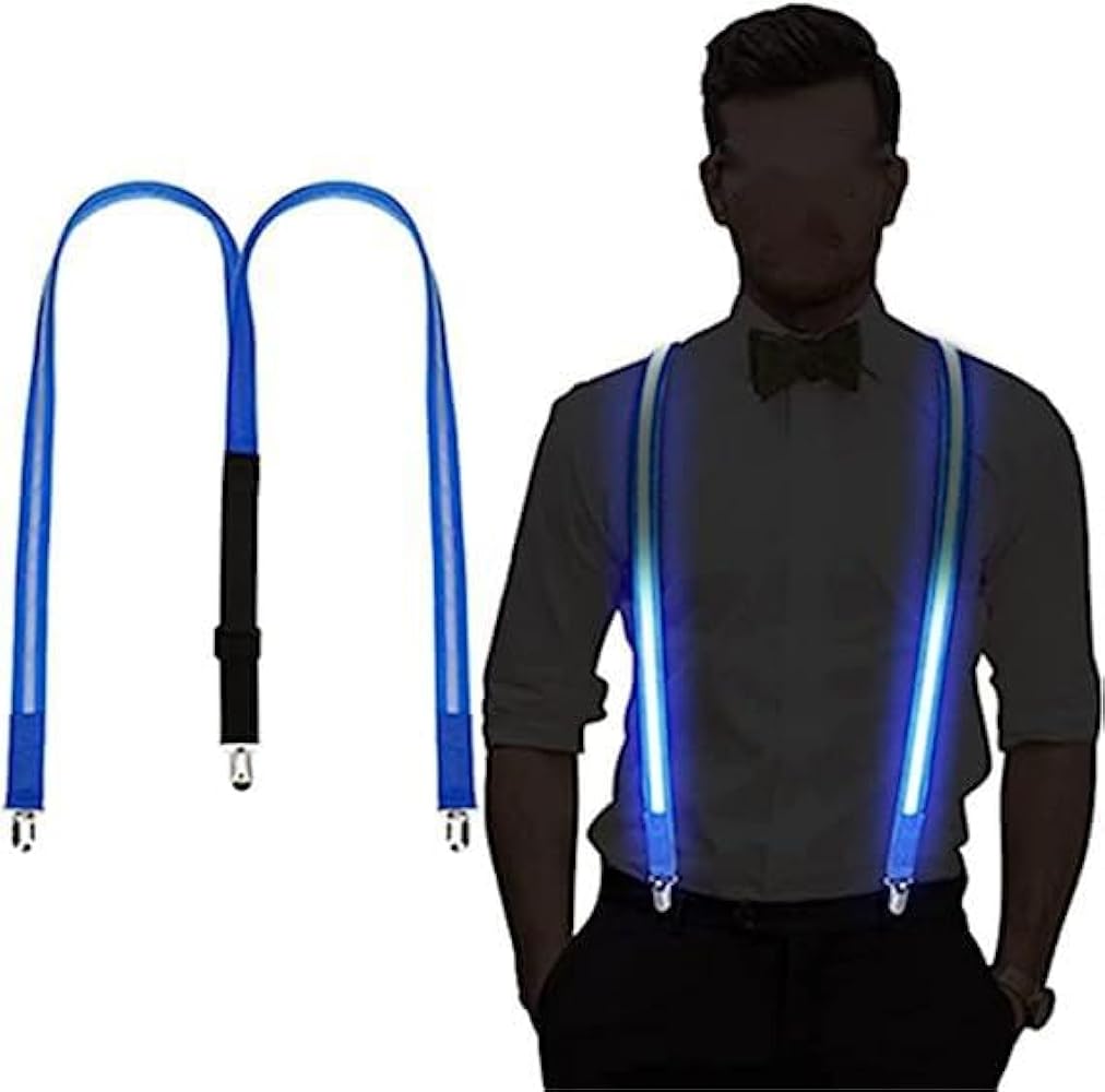 Bretelles LED Et Nœud Papillon Lumineux Pour Homme - 3 Modes Lumineux - Fête, Festival, Halloween