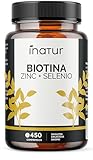 Biotina Alta Potencia con Zinc y Selenio – 450 Comprimidos (+1 Año) | Cabello, Piel, Uñas y Metabolismo | Vegano, Sin Lactosa, Sin OGM | Suplemento Completo
