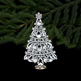 Meticulous Christmas Tree decorated with Clear coloured rhinestone crystals. Each tier is joined tog