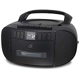 GPX BCA209B Portable Am/FM Boombox with CD and Cassette Player, Black (Renewed)