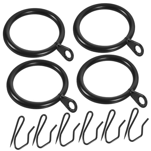 FUNOMOCYA 1 Set Curtain Rings Eyelet Rings Hooks Easy to Install for Shower Window Curtains Elegant Decorative for Home Decor
