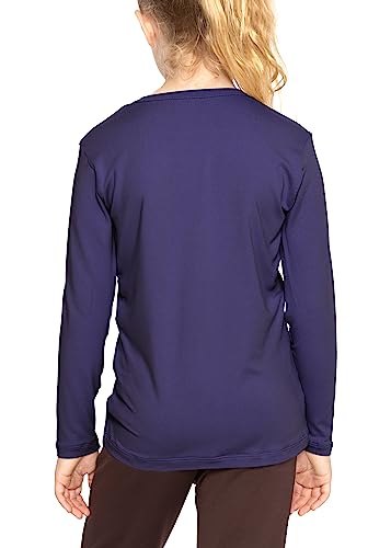 Image of Shirts for Girls Long Sleeve Crew Neck Top, Hoodie or 3 /4 Sleeve Soft Stretch Kids Lightweight Size 2-16