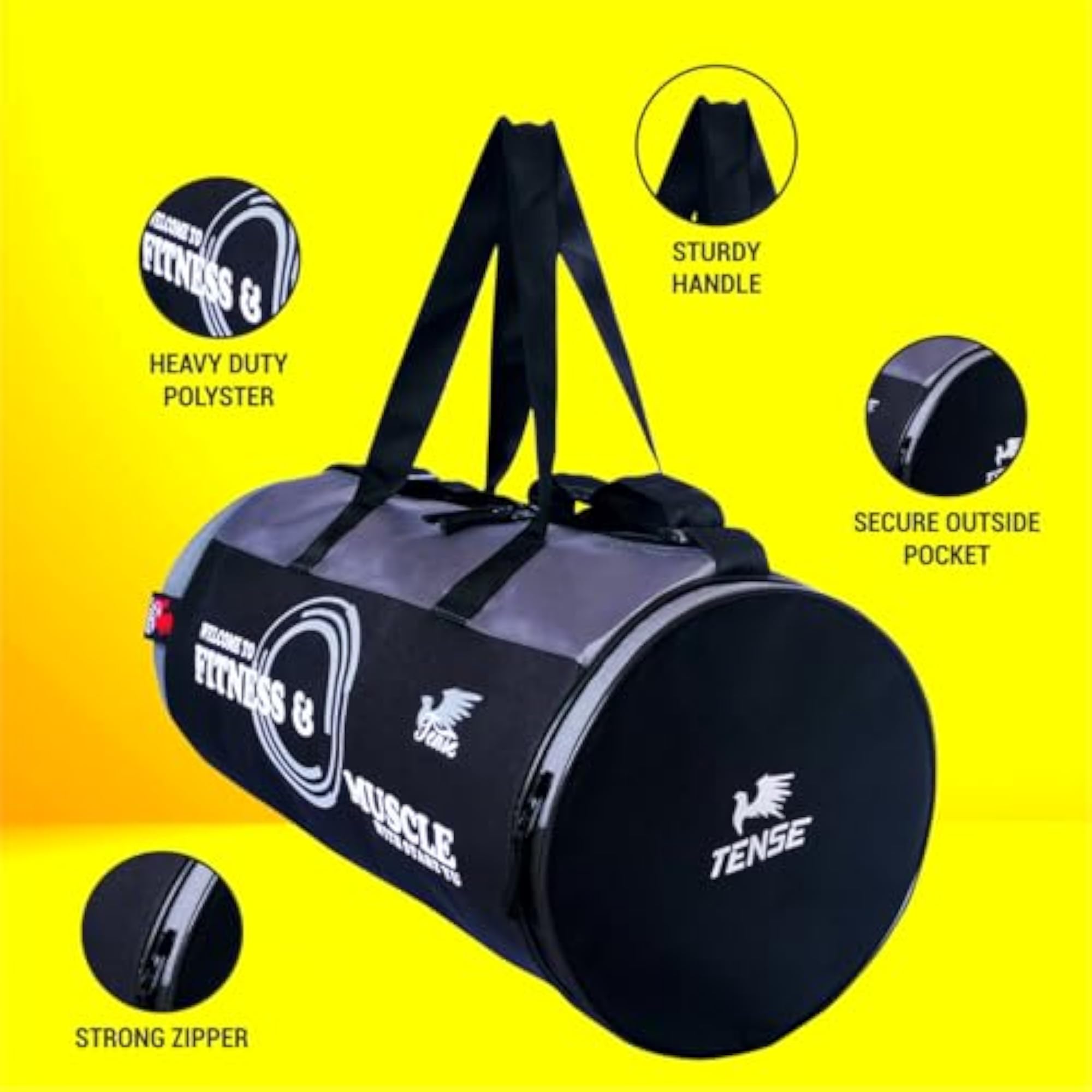 Polyester Cross Training 26L Medium Water Resistant Travel Duffle Bag