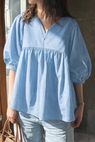Image of Zilcon Women's Cotton Plain Styles Short Kurti for Women V-Neck Half Sleeve || Kurti for Woman || Short Kurtis for Woman