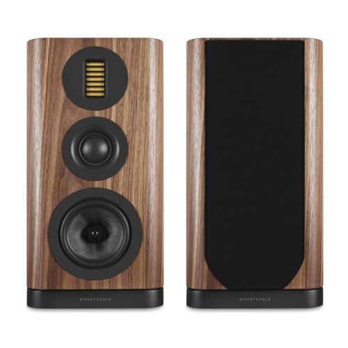Wharfedale EVO 5.2 Altoparlanti Standmount (Coppia) - Woofer Kevlar da 6,5″, Soft Dome Midrange, Tweeter AMT, Bass Reflex a 3 vie (noce)