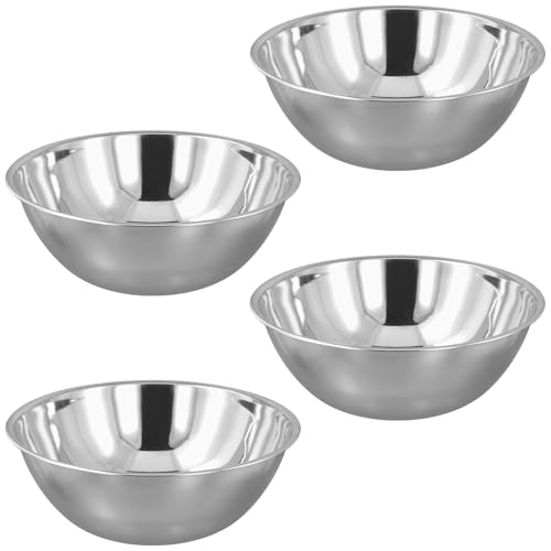 Juego de 4 tazones de acero inoxidable 8 cuartos miniatura 1