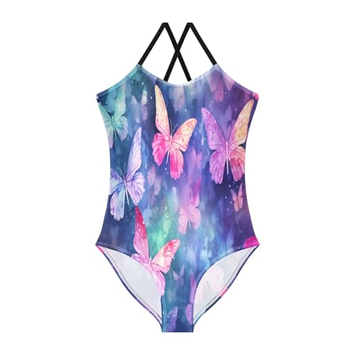 Butterfly Beautiful Girls One-Piece Swimsuit Beach Bathing Suit