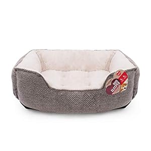 Letto Quadrato Lussuoso per Cani Rosewood, Misura Media, Colore Tartufo
