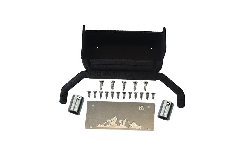 Universal Metal Simulation Oil Tank + Exhaust Pipe for Traxxas 1:18 TRX4M Ford Bronco Crawler 97074-1 / TRX4M Land Rover Defender 97054-1 Upgrades - Black