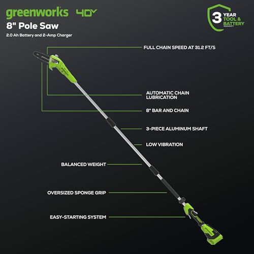 Greenworks 40V 8-Inch Polesaw