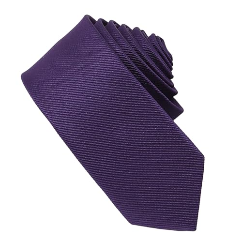 peiqiup Corbatas (150 * 5cm), Corbata de Color Solido Clásico, Fina y discreta para la Oficina o Eventos Festivos, Business Fiesta Boda, Regalos Originales, Morado