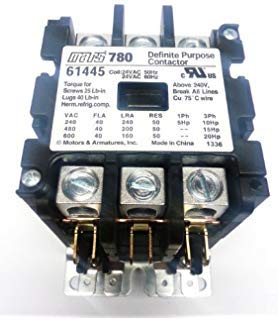 MARS - 61445 Screw Terminal-Contactor 3 Pole 40 Amp 24V