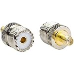 2pcs-RF-coaxial-coax-adapter-SMA-female-to-UHF-female-SO-239-SO239