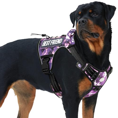 Image of AUROTH Tactical Dog Harness for Large Dogs, Heavy Duty No Pull Pet Vest