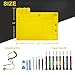 KOTTO Anti-Static ESD Safe Magnetic Soldering Mat, Silicone Repair Mat, includes Repair Tools Kit and Anti Static Grounding Wire for BGA Soldering Iron, Heat Gun, Cell Phone Laptop (Yellow Mat)