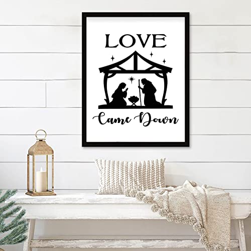 Art mural encadré citation Love Came Down 40x50 cm | Rimego