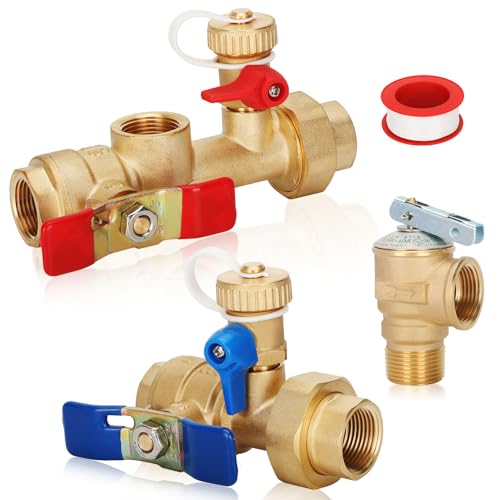 Tankless Water Heater Valve Kit with Pressure Relief