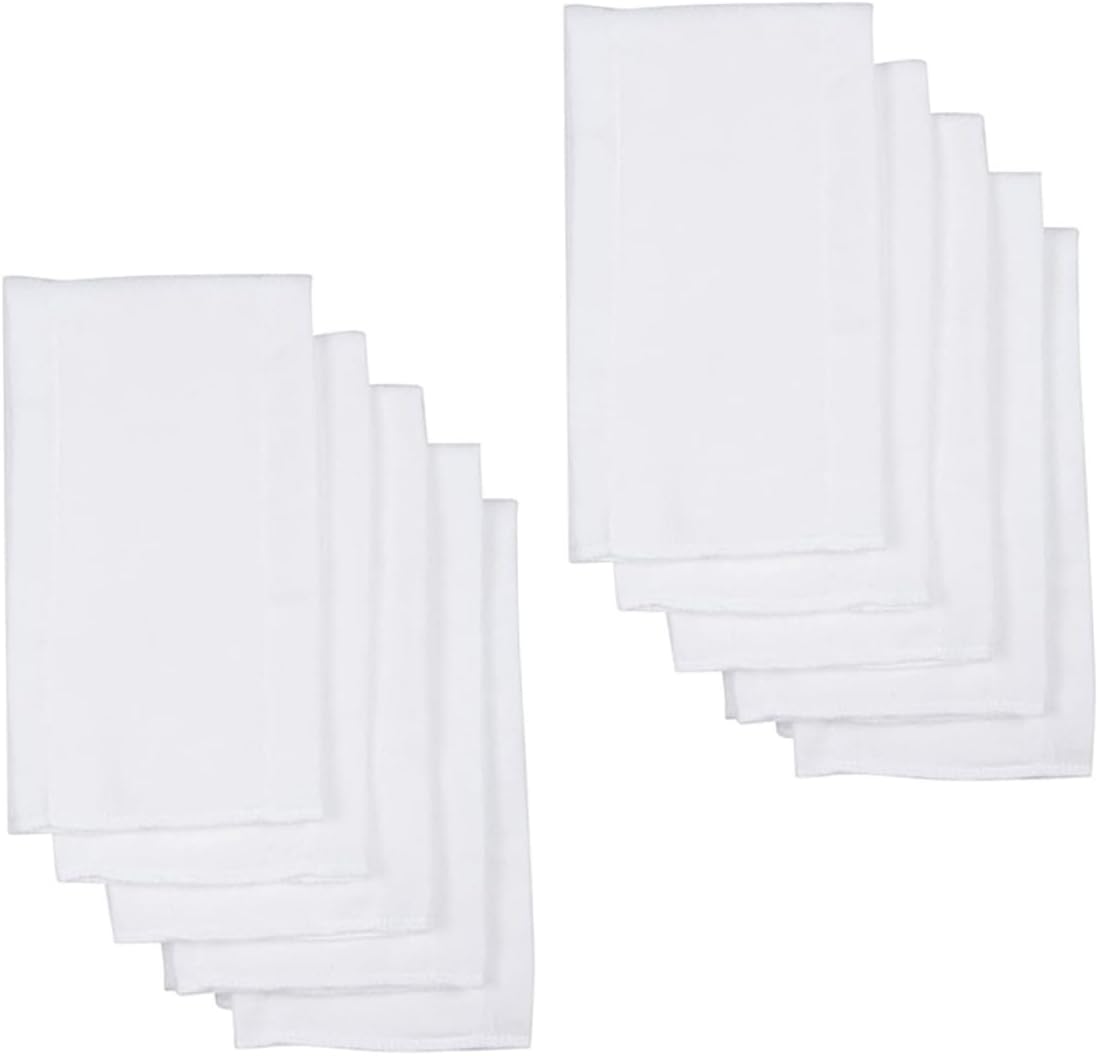 Abaodam 10 Pcs Burp Wipes Dollhouse Windows Newborn Bibs Burping Towels Supple Diaper Inserts Absorbent Nappy Liners Toy Washing Machine Cotton Wrinkle Baby White Diaper Sheet