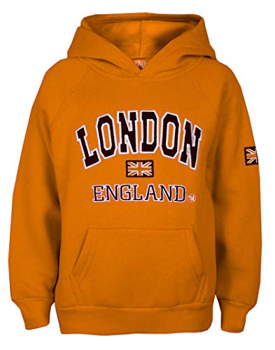 Sudadera Love Lola con capucha, para niños y niñas, recuerdo de Londres Amarillo amarillo 11-12 Años