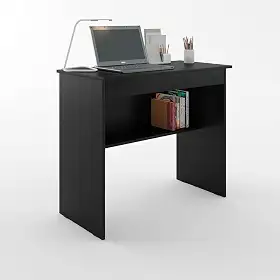 Escrivaninha/Mesa de Computador com 1 Gaveta e Prateleira Organizadora para Quarto ou Escritório de Estudo (Preto)