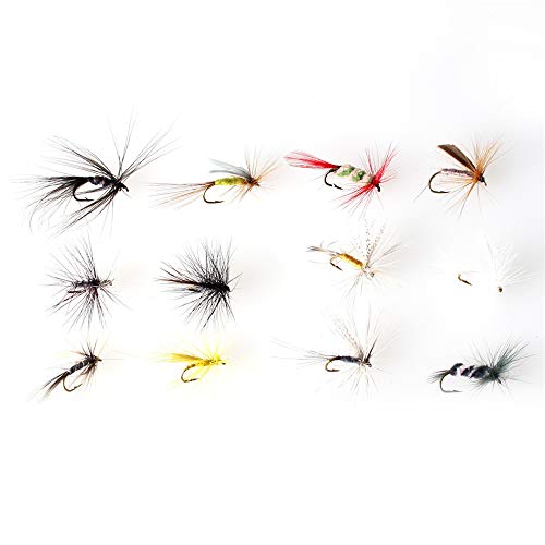 CHSEEO 64 Stück Angel-Fliegen Kunstköder Set Angel-Köder Fliegen Forellenköder Fliegen Fischen Köder Haken Perfekt zum Zander Angeln Barsch Forelle Dorsch Angelzubehör Angelset #3 - Image 6