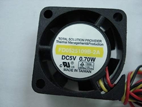 FD0525109B-2A Ball Fan 25mm DC5V 0.7W 3-Wire Cooling for Electronics
