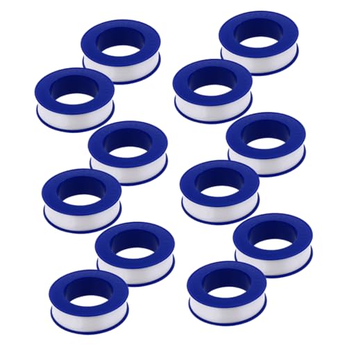 JECOMPRIS Sealant Tape for Plumbing: 12 Rolls PTFE Tape Thread Tape for Pipe Joints Leak Proof and for Home Industry Use
