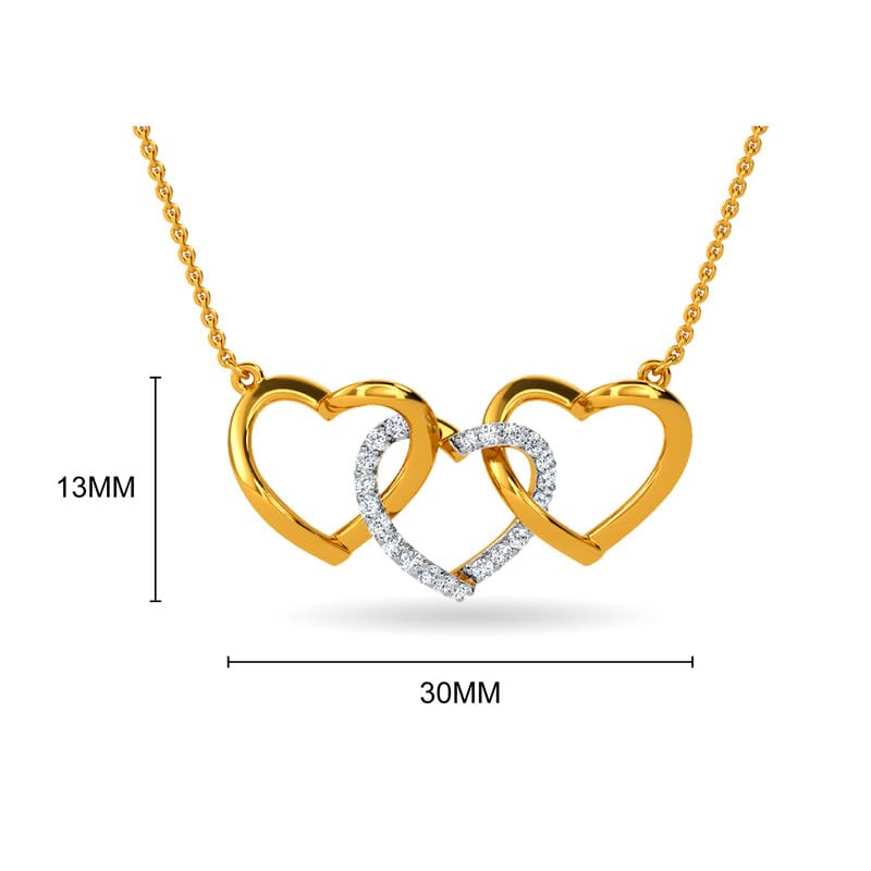 Image of KISNA JEWELS 14K BIS Hallmark Pure White Gold & SI Real Diamond Pendant for Women