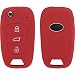 Produktbild PhoneNatic Silikon Schlüssel Hülle für die KIA Sportage 3-Tasten Fernbedienung in rot Klappschlüssel 3-Key