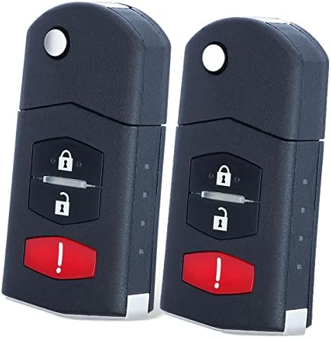 3-Button Flip Key Fob Case Replacement For Mazda 2 3 5 6 RX8 MX5 - Uncut Blade, No Electronics - View #8