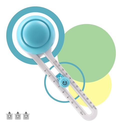 HAUSTGO Circle Cutter for Crafts Cuts 4 - 12.5 (4-32cm) Perfect Circles for Scrapbooking DIY Cards & Home Decor Fits Paper Cardstock & Foam Comes with 3 Replacement Blades