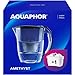 Produktbild AQUAPHOR Wasserfilter Amethyst Schwarz inkl. 1 MAXFOR+ Filter Kanne I Karaffe für 2,8l I Passt in die Kühlschranktür I Reduziert Kalk & Chlor I Tischwasserfilter I Stylischer Behälter
