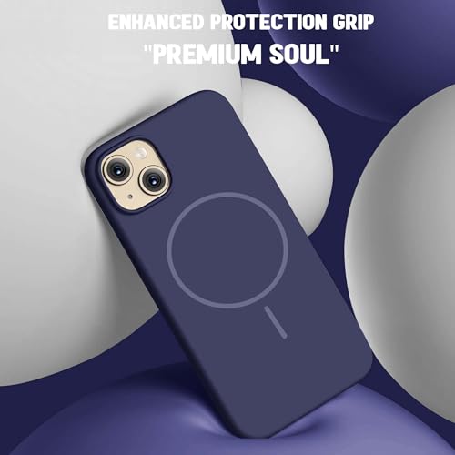 Image of Kratos Active Grip Silicone Case Cover Compatible with iPhone 15 Plus - Enhanced Protection, Wireless Magnetic Charging Case with Raised Edge Camera & Screen Protection, Shock-Resistant Design Blue