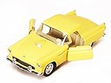 1955 Ford Thunderbird Hard Top In Yellow Diecast 1:36 Scale By Kinsmart